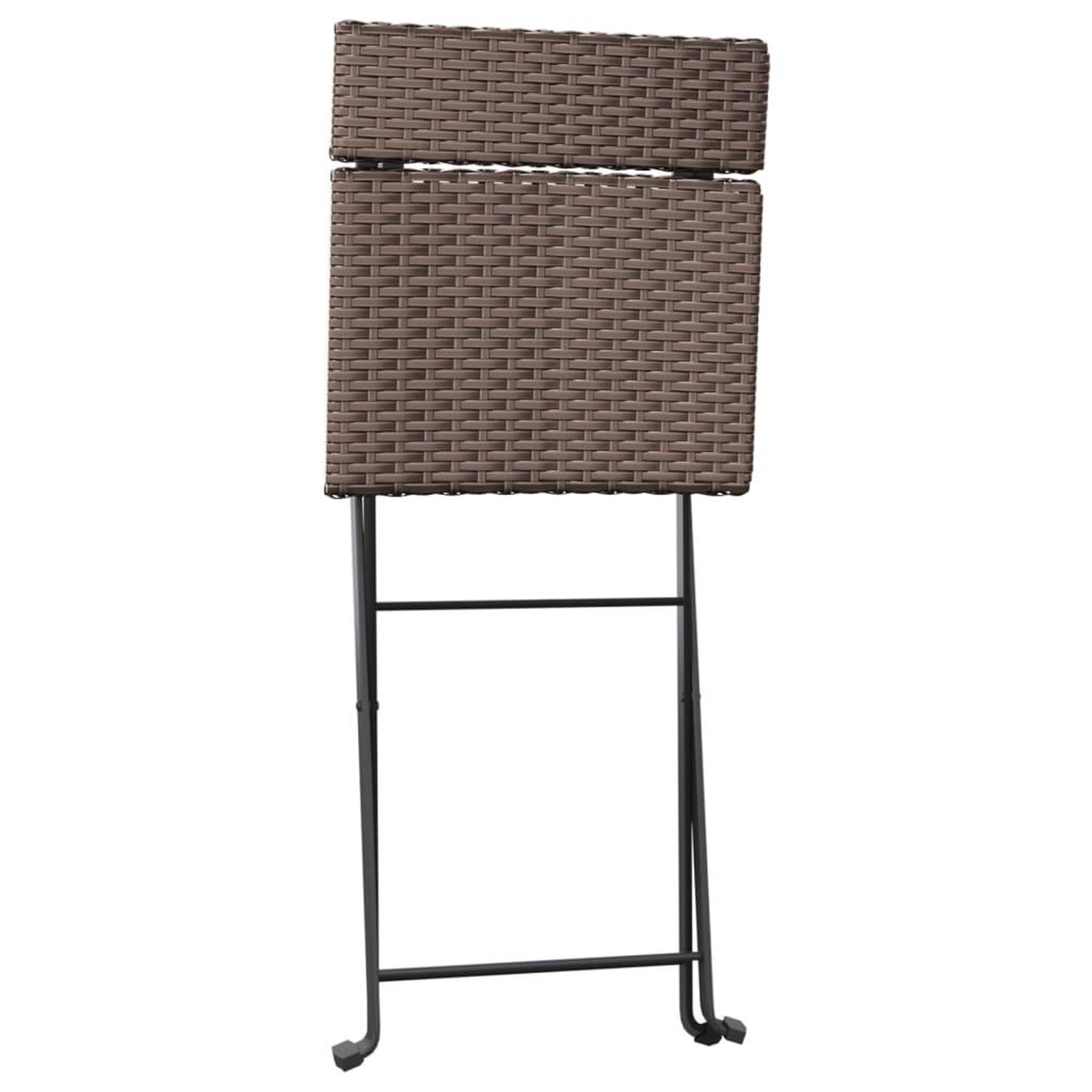 Voir la diapositive 5 : VIDAXL Chaises de bistrot pliantes lot de 6 Resine tressee et acier