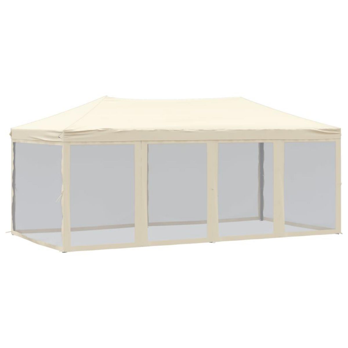 VIDAXL Tente de reception pliable avec parois Creme 3x6 m