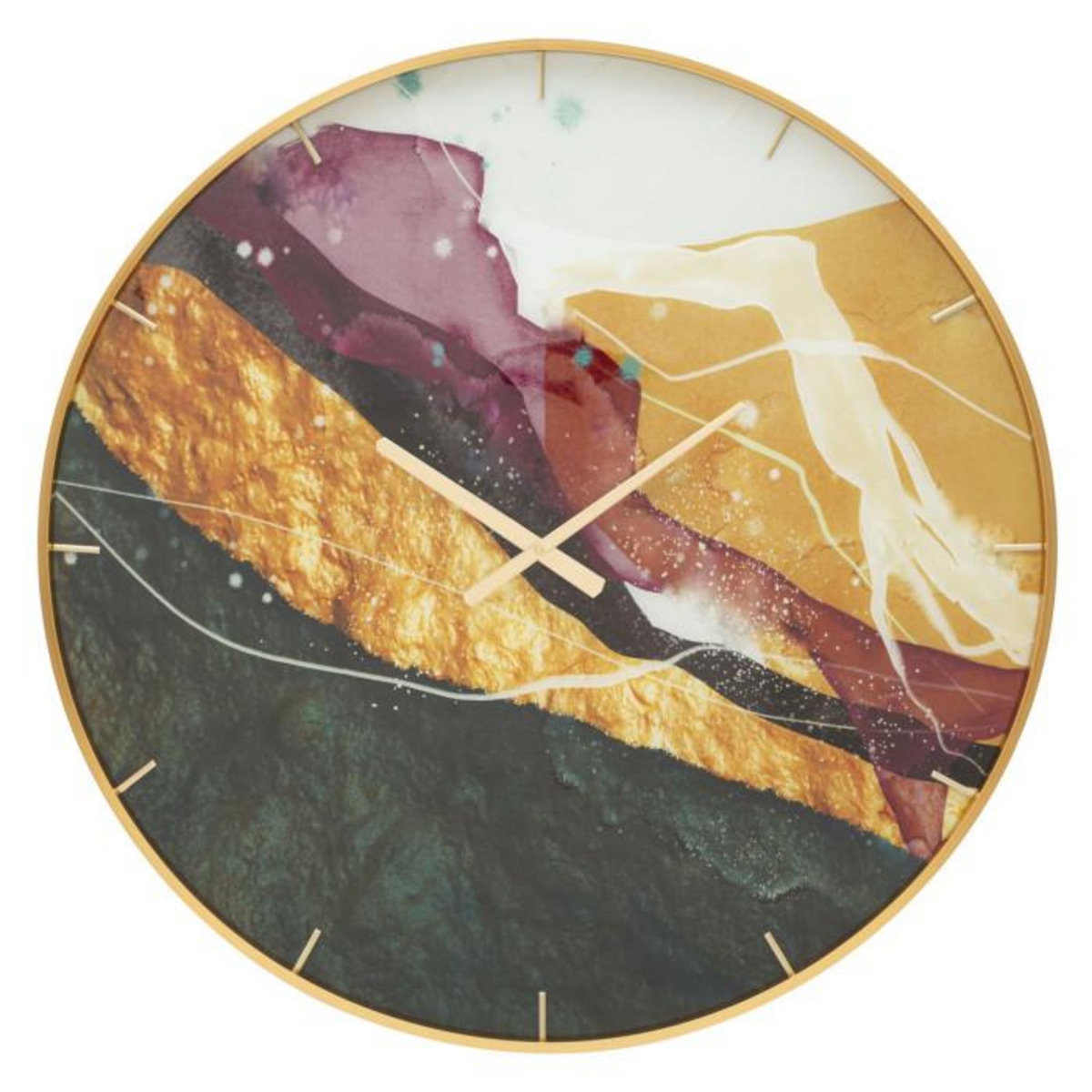 Paris Prix Horloge Murale en Verre  Mity  80cm Multicolore