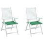Voir la diapositive 4 : VIDAXL Coussins de chaise jardin lot de 2 vert 40x40x3 cm tissu oxford