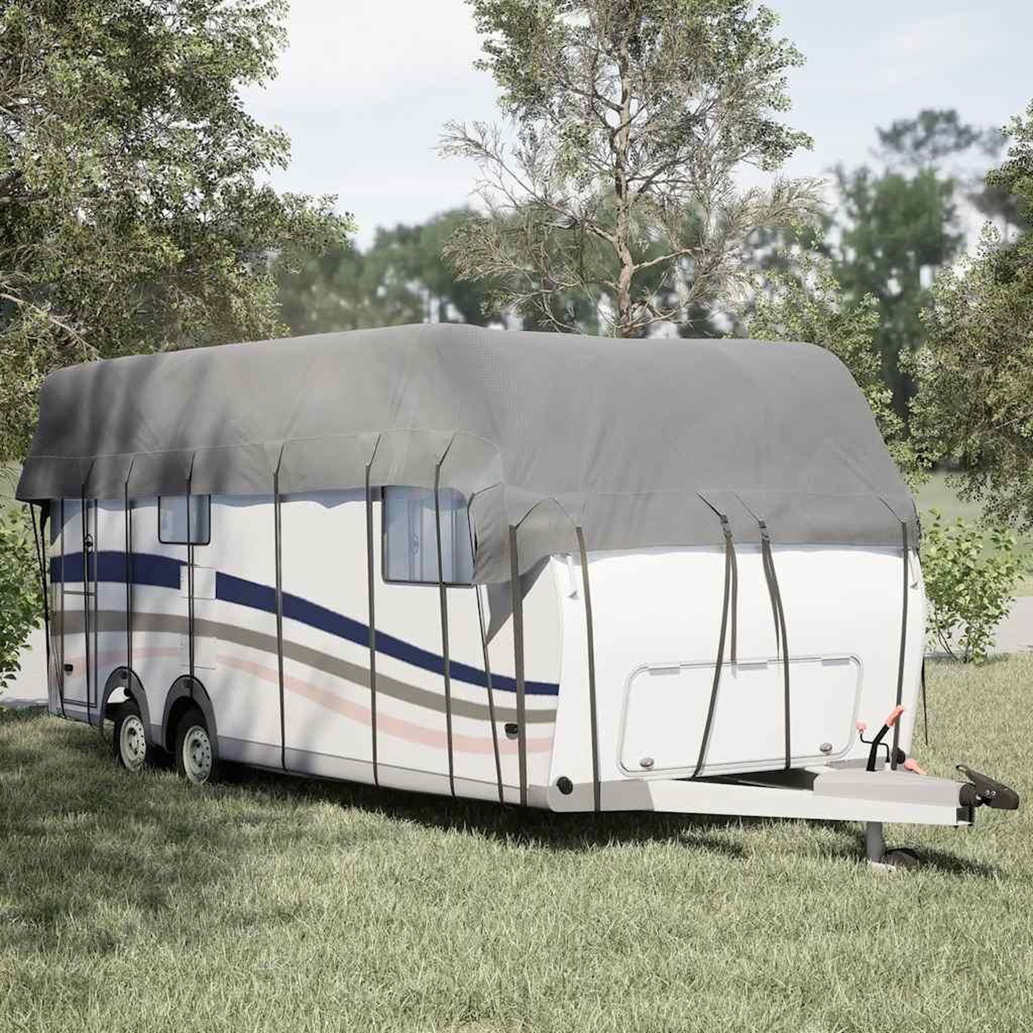 VIDAXL Housse de toit de caravane gris 700x300 cm tissu non tisse