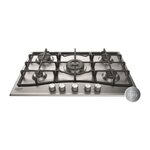 HOTPOINT HOTPOINT PNN 751 IX Plaque de cuisson gaz - 5 foyers - 10,5kW - L75 x P51cm - Revetement inox - Inox