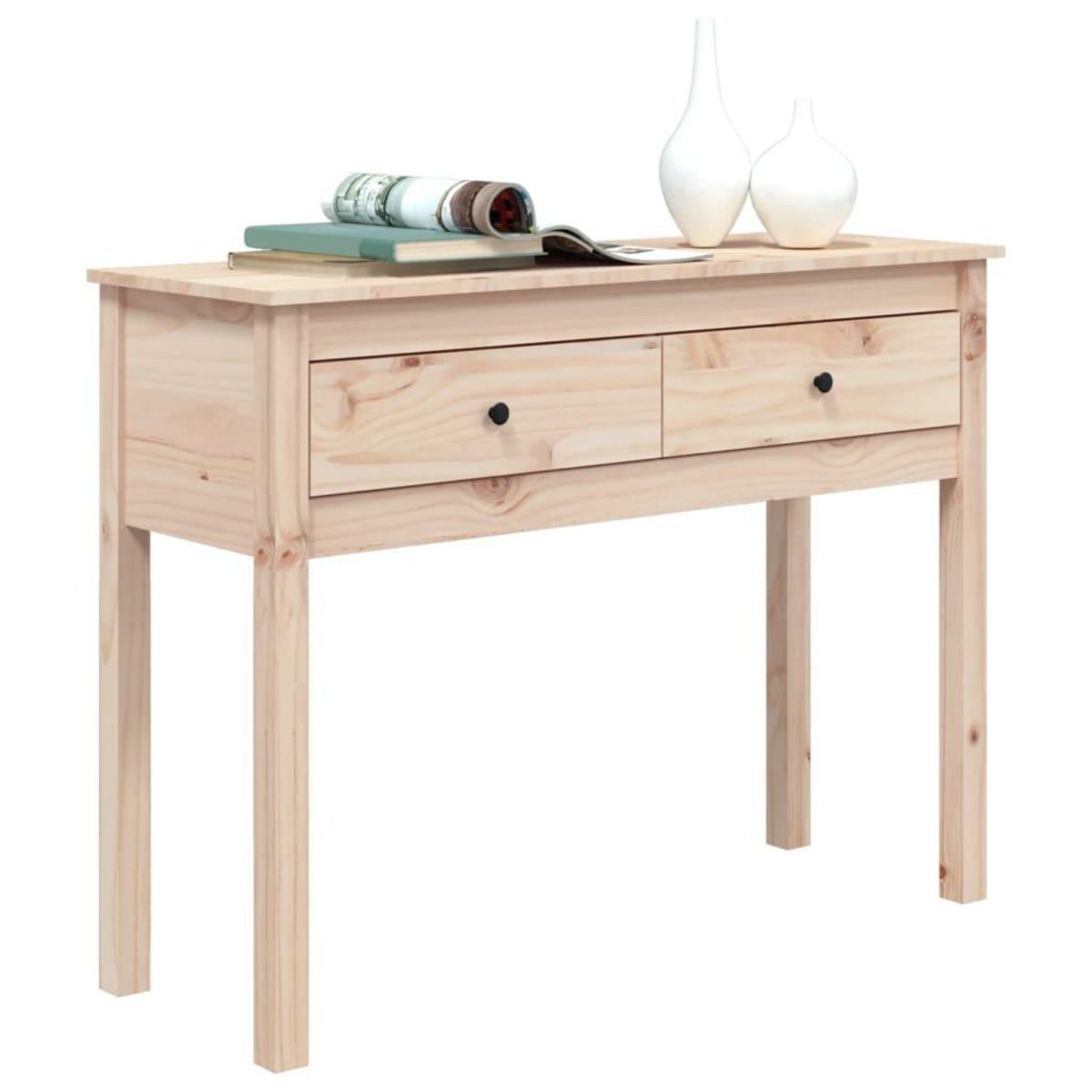 VIDAXL Table console 100x35x75 cm Bois massif de pin