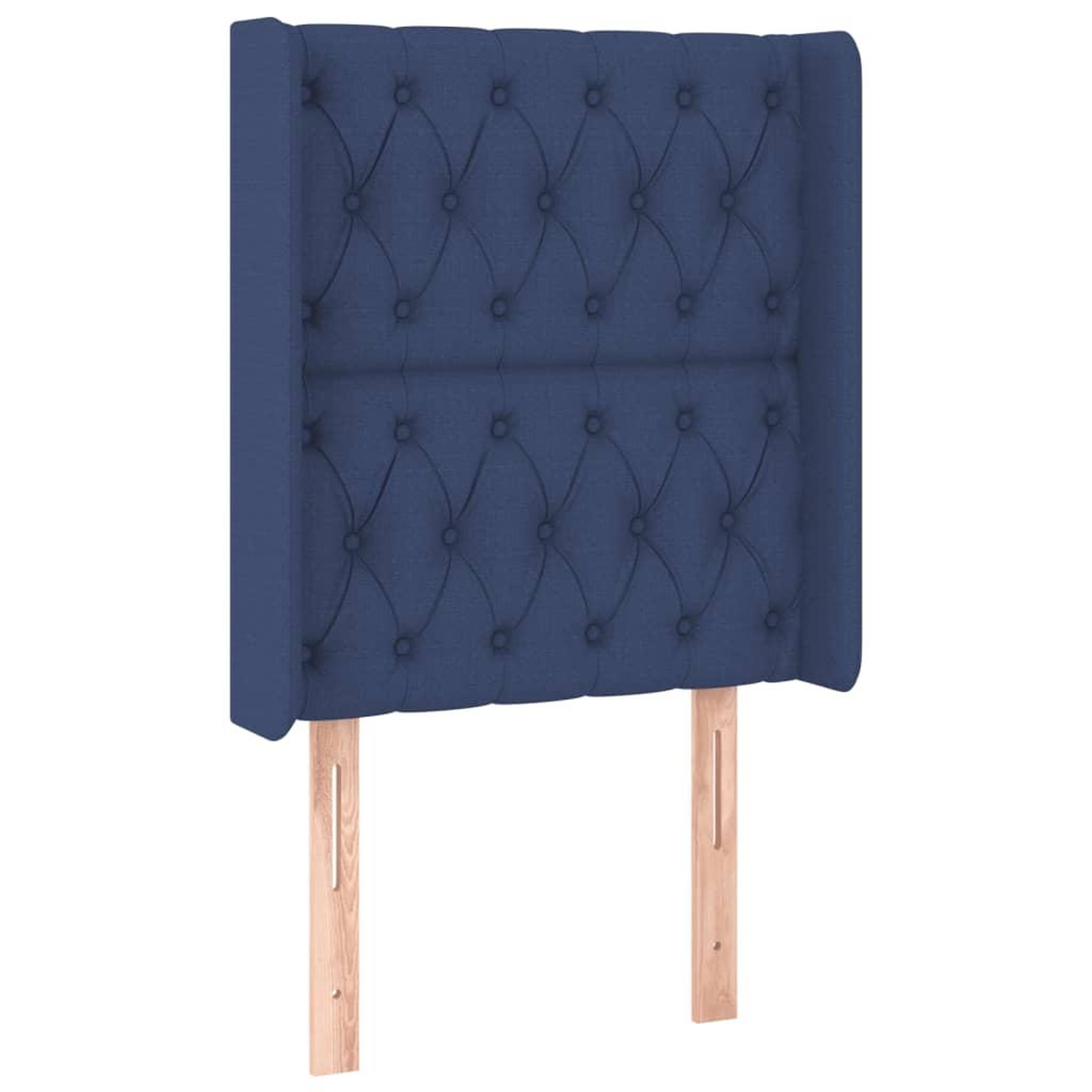Voir la diapositive 3 : VIDAXL Tete de lit a LED Bleu 83x16x118/128 cm Tissu