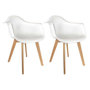 Voir la diapositive 1 : Paris Prix Lot de 2 Fauteuils Scandinave  Julda  85cm Blanc