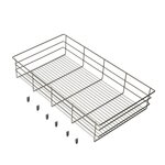 EMUCA SRL Tiroir en fil métallique pour armoires et dressings Quartz -  740mm (M90) -  Acier -  Titane
