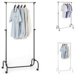 IDIMEX Portant à vêtements TIGER, en métal chromé. Coloris disponibles : Noir