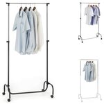 IDIMEX Portant à vêtements TIGER, en métal chromé. Coloris disponibles : Noir