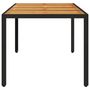 Voir la diapositive 5 : VIDAXL Table de jardin et dessus en bois d'acacia noir resine tressee