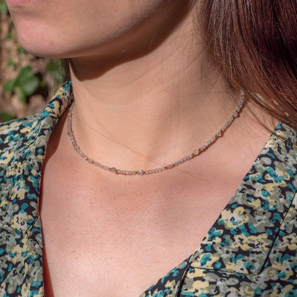SLOYA Collier Paloma en pierres Labradorite
