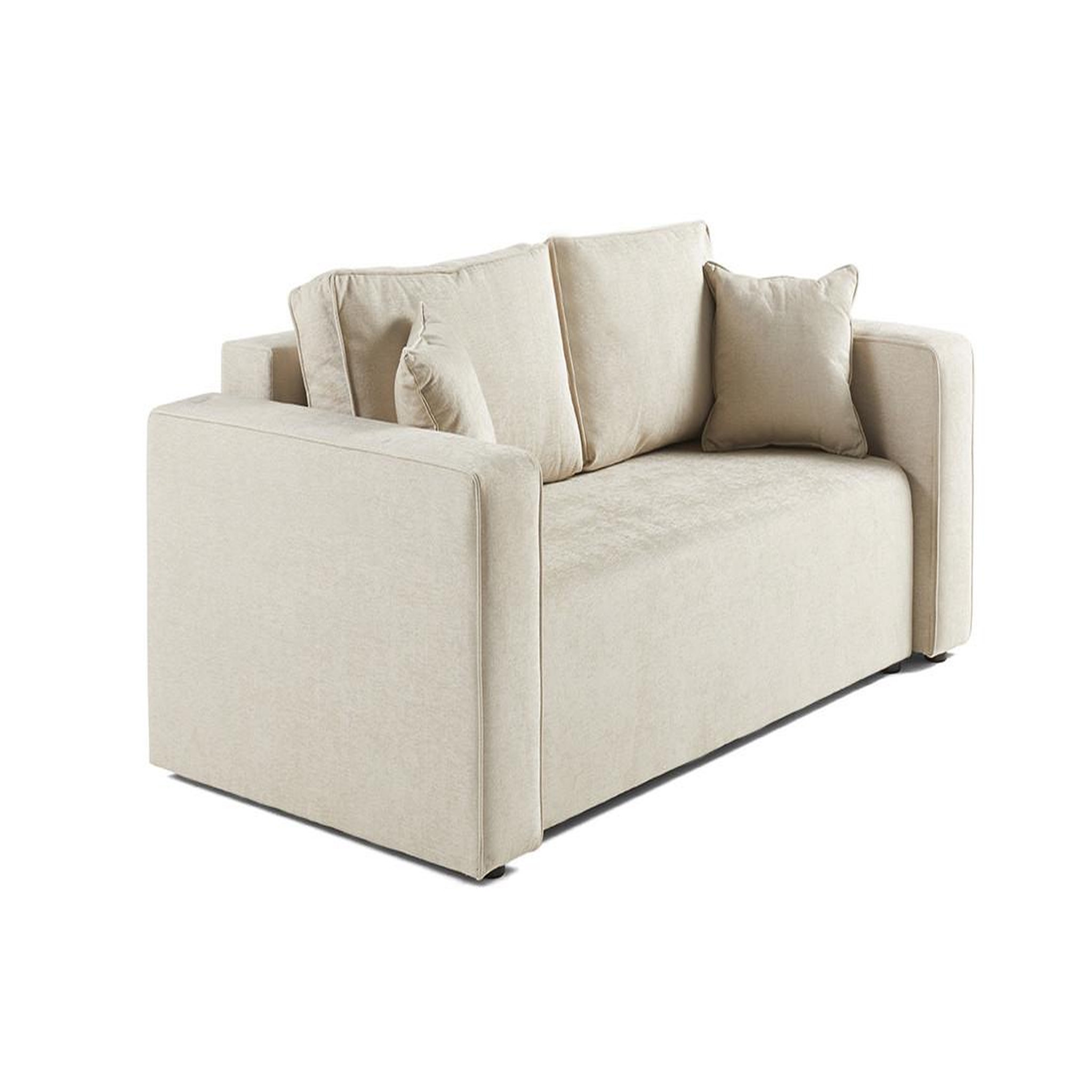 Voir la diapositive 3 : BEST MOBILIER Topaze - canapé droit 2 places - en tissu