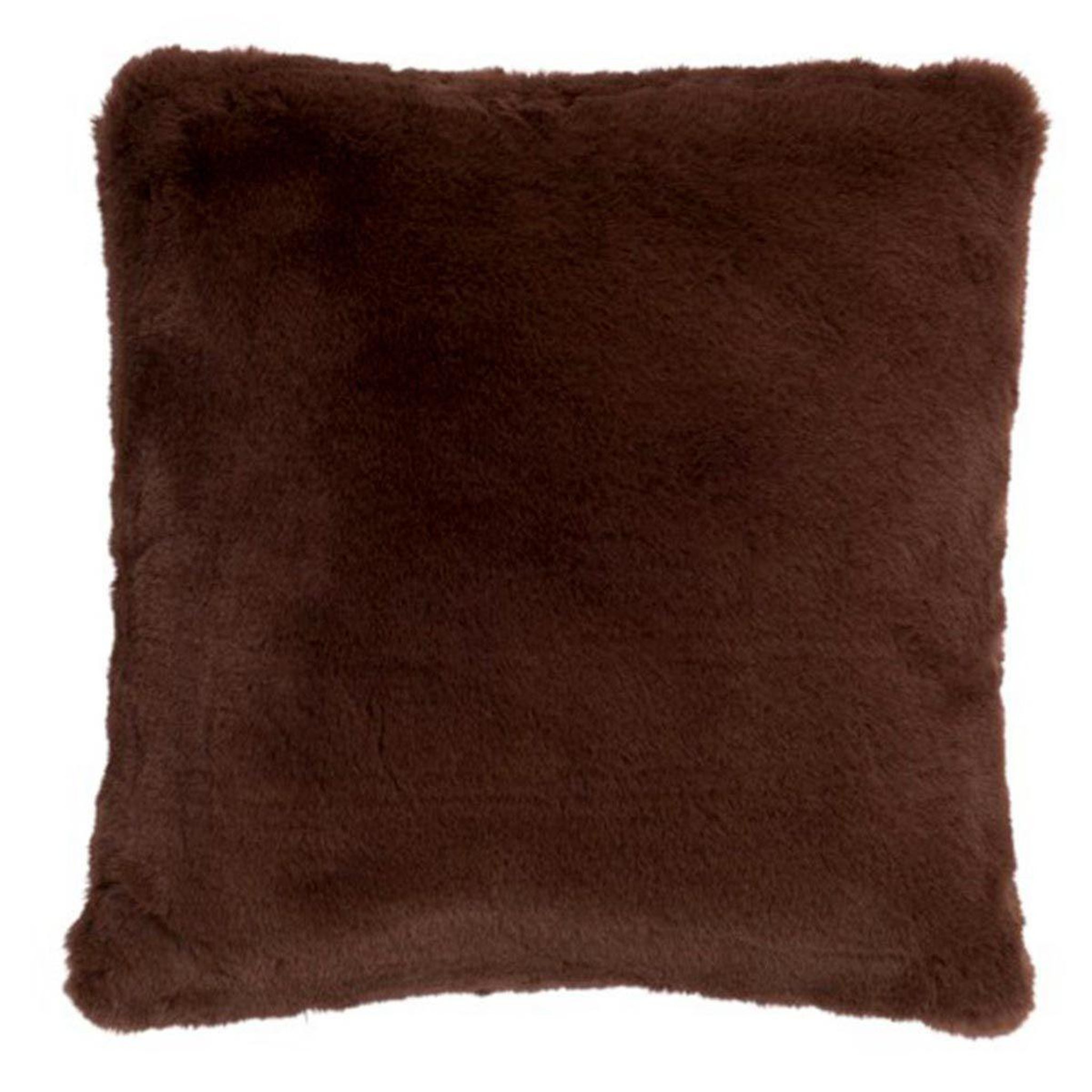 J-LINE Coussin imitation fourrure  cutie  45x45cm marron