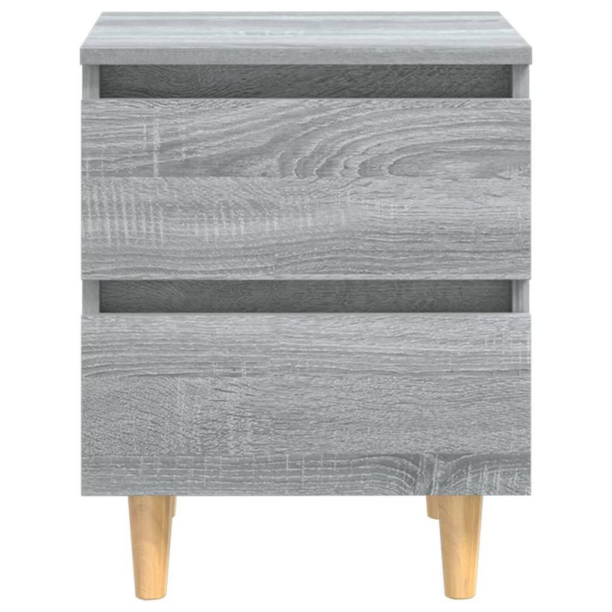 VIDAXL Table de chevet avec pieds en bois Sonoma gris 40x35x50 cm