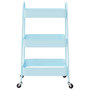 Voir la diapositive 4 : VIDAXL Chariot de rangement a 3 niveaux bleu 42x41,5x77 cm acier