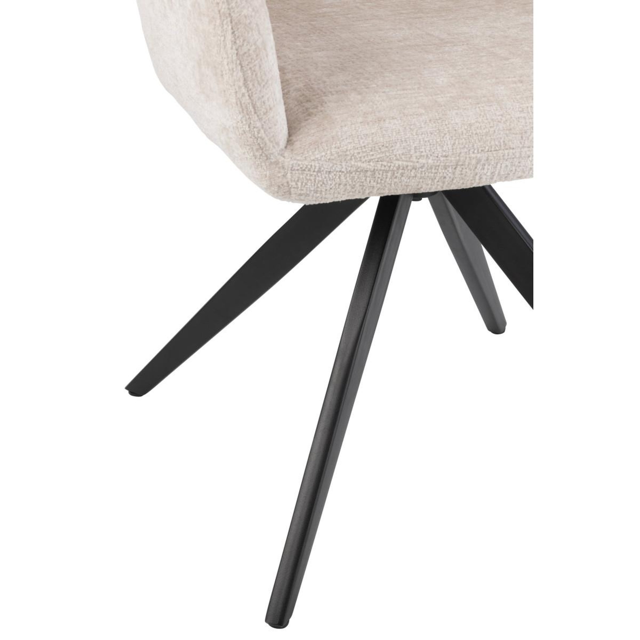 Voir la diapositive 5 : J-LINE Chaise design pivotante  louna  84cm écru