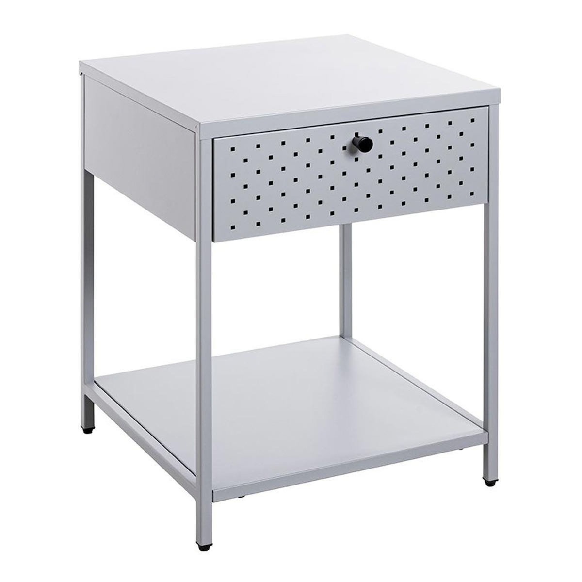 Paris Prix Table de Chevet 1 Tiroir  Boston  53cm Gris