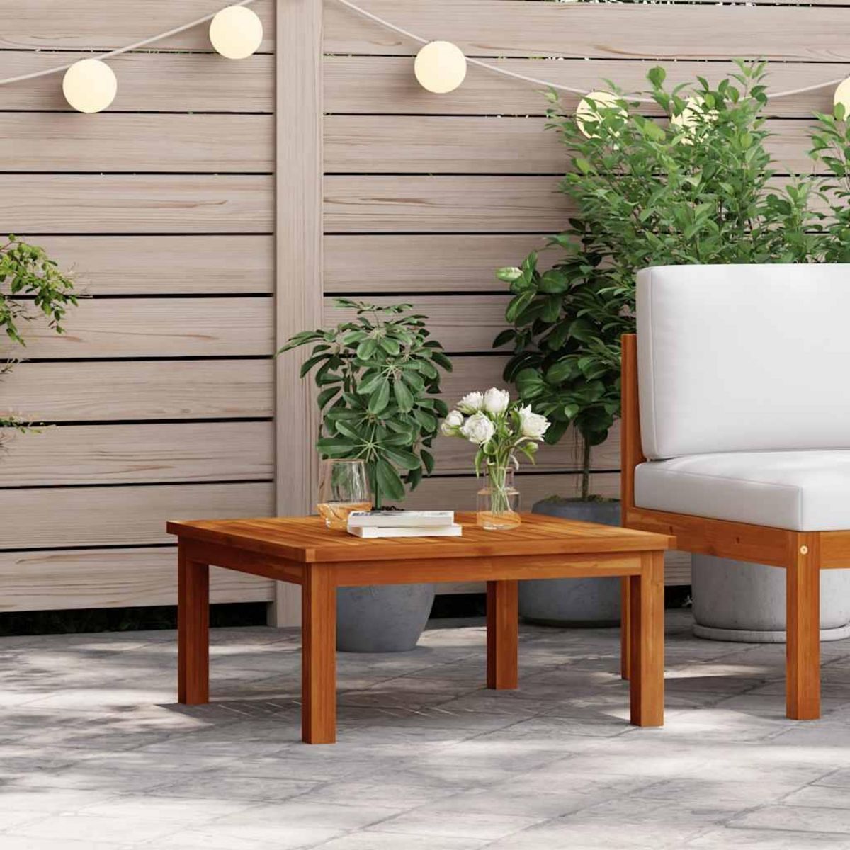 VIDAXL Table de salon de jardin 63x63x30 cm Bois solide d'acacia