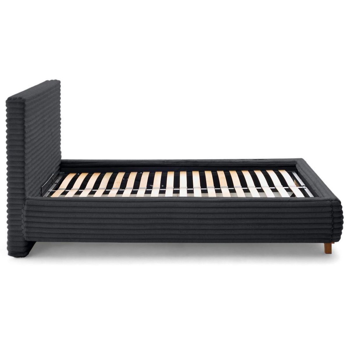 BEST MOBILIER Cristal - lit coffre - 160x200 - sommier inclus - fausse fourrure côtelée