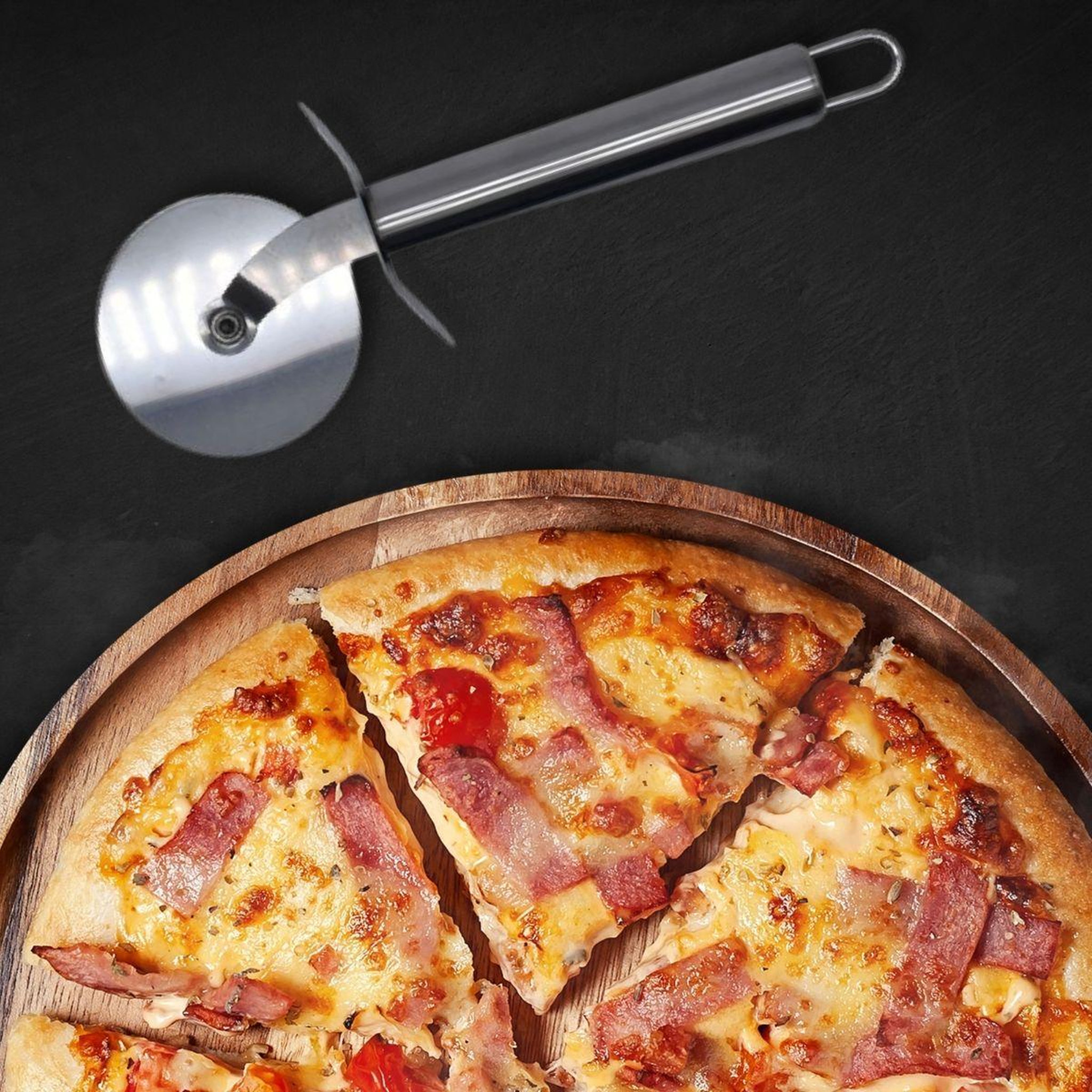 Voir la diapositive 2 : Fackelmann Roulette à pizza 24 cm fackelmann elemental