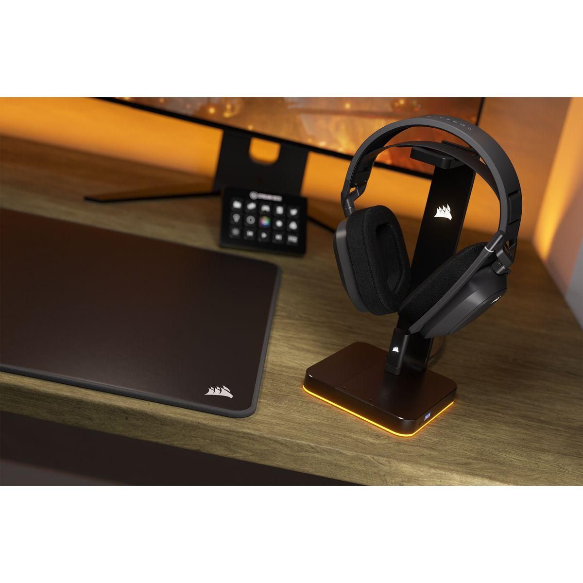 Corsair Casque gamer HS80 MAX Wireless Steel Gray
