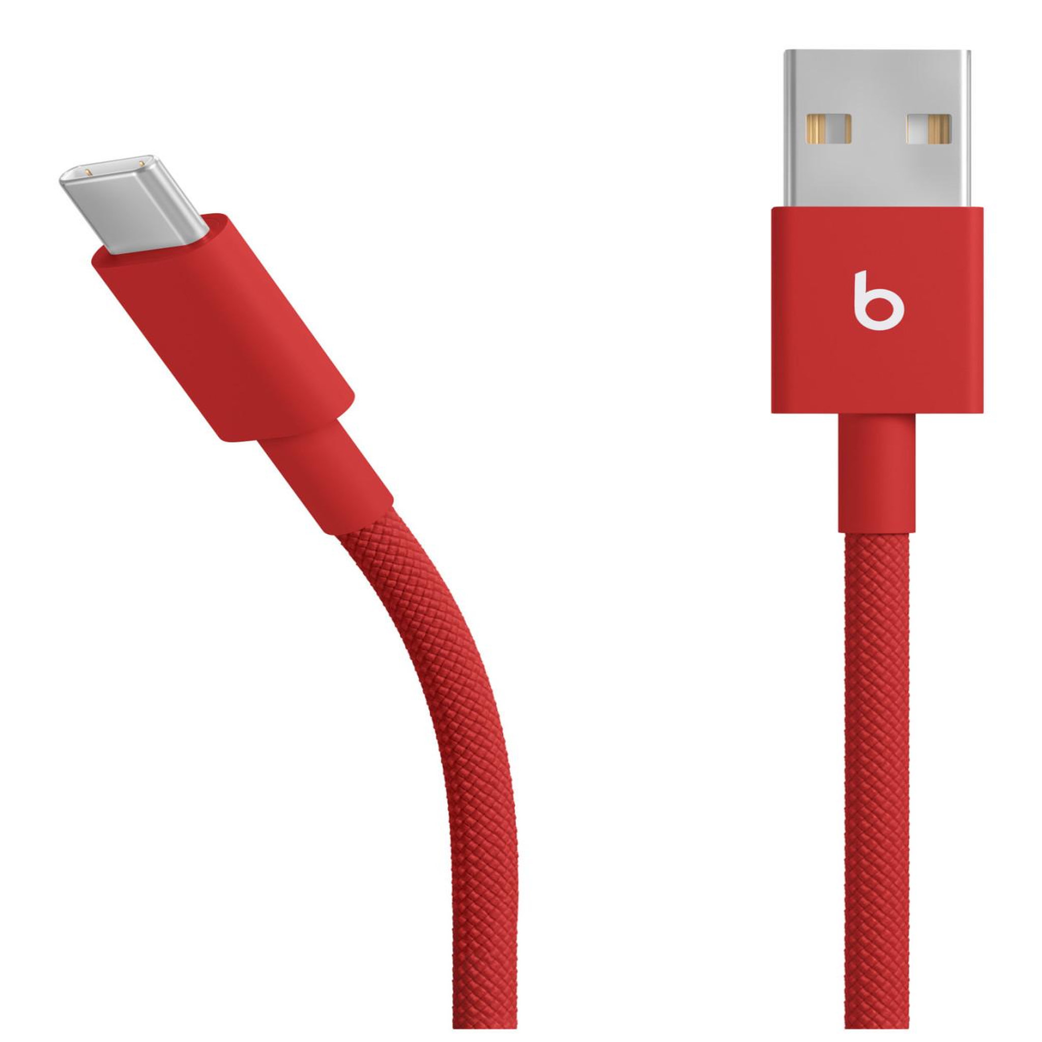 Voir la diapositive 3 : BEATS Câble de charge tissé USB-A vers USB-C 1M50 Rouge flash