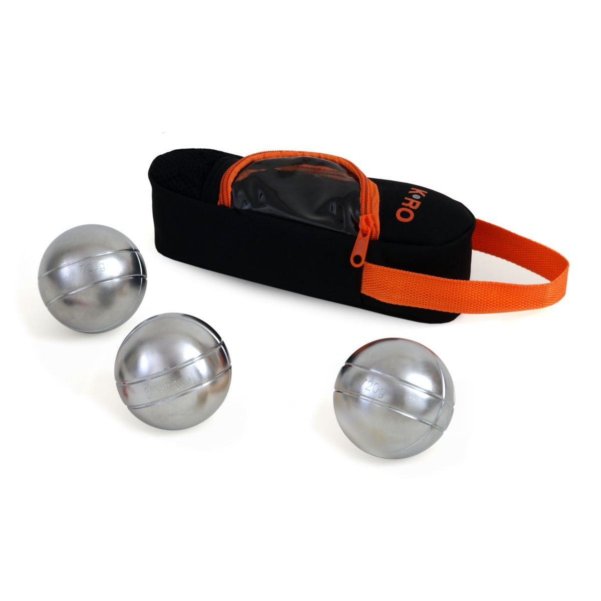 K-RO Triplette de pétanque boules brossées et gravées 720 g - K RO 