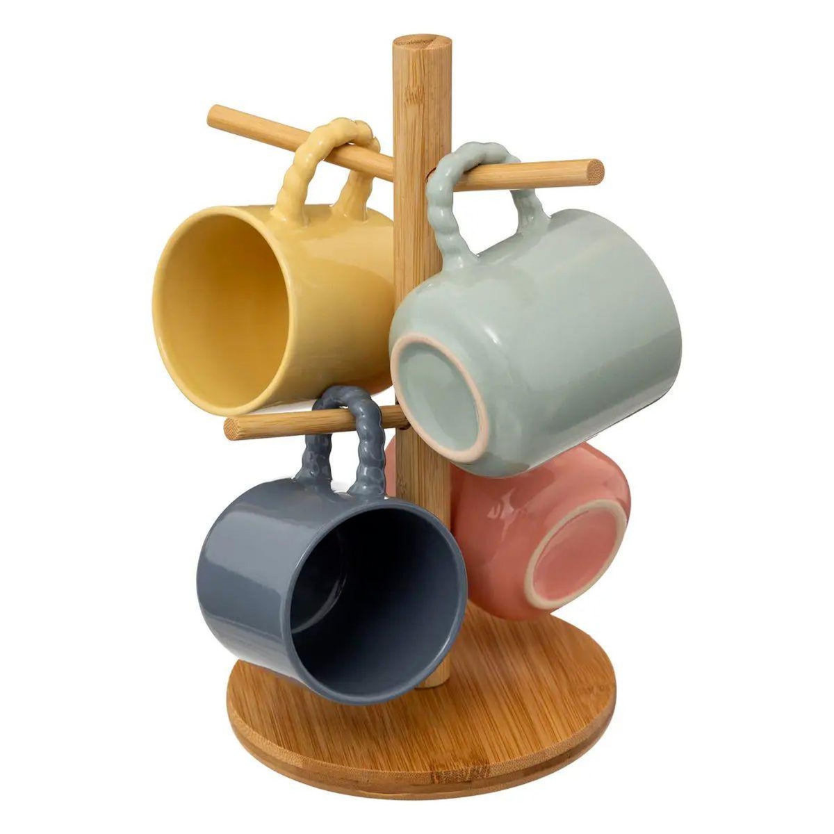 SECRET DE GOURMET Lot de 4 Mugs sur Rack  Emma  21cl Multicolore