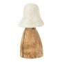 Voir la diapositive 1 : Paris Prix Champignon Déco en Bois  Cloche  32cm Naturel & Blanc