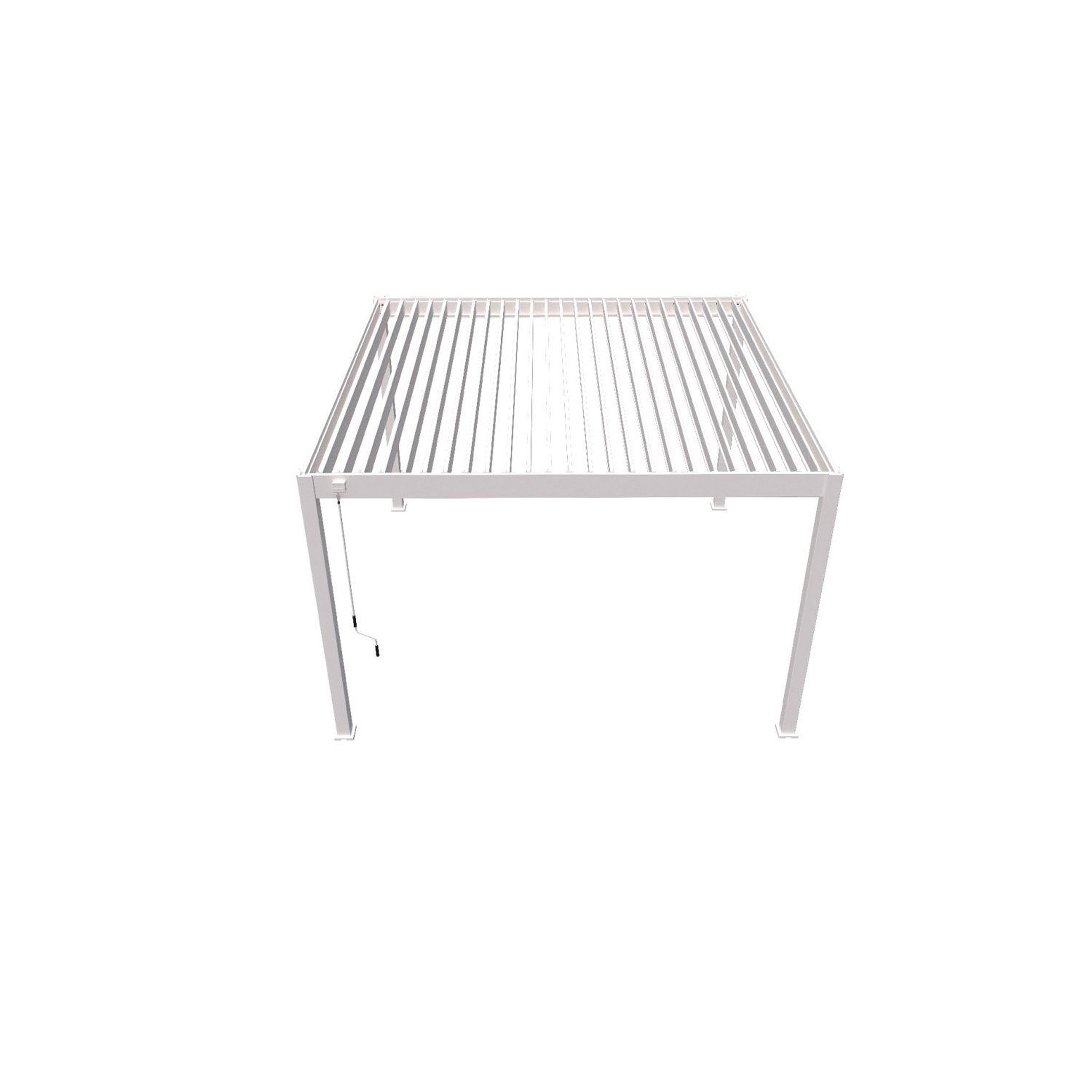 Voir la diapositive 5 : Pergola Bioclimatique autoportée 4x4 m - Aluminium - Blanc - VS OmBREA®