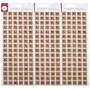 Rayher 288 stickers carrés en liège - Alphabet majuscule & minuscule