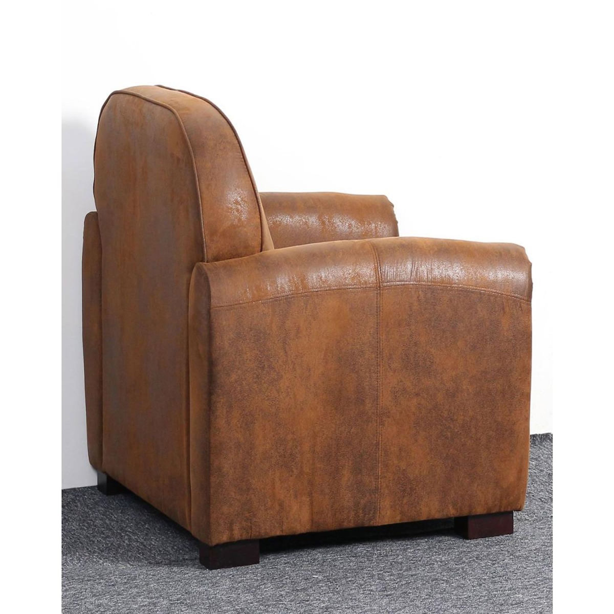 Paris Prix Fauteuil Club Vintage  Balista  90cm Marron