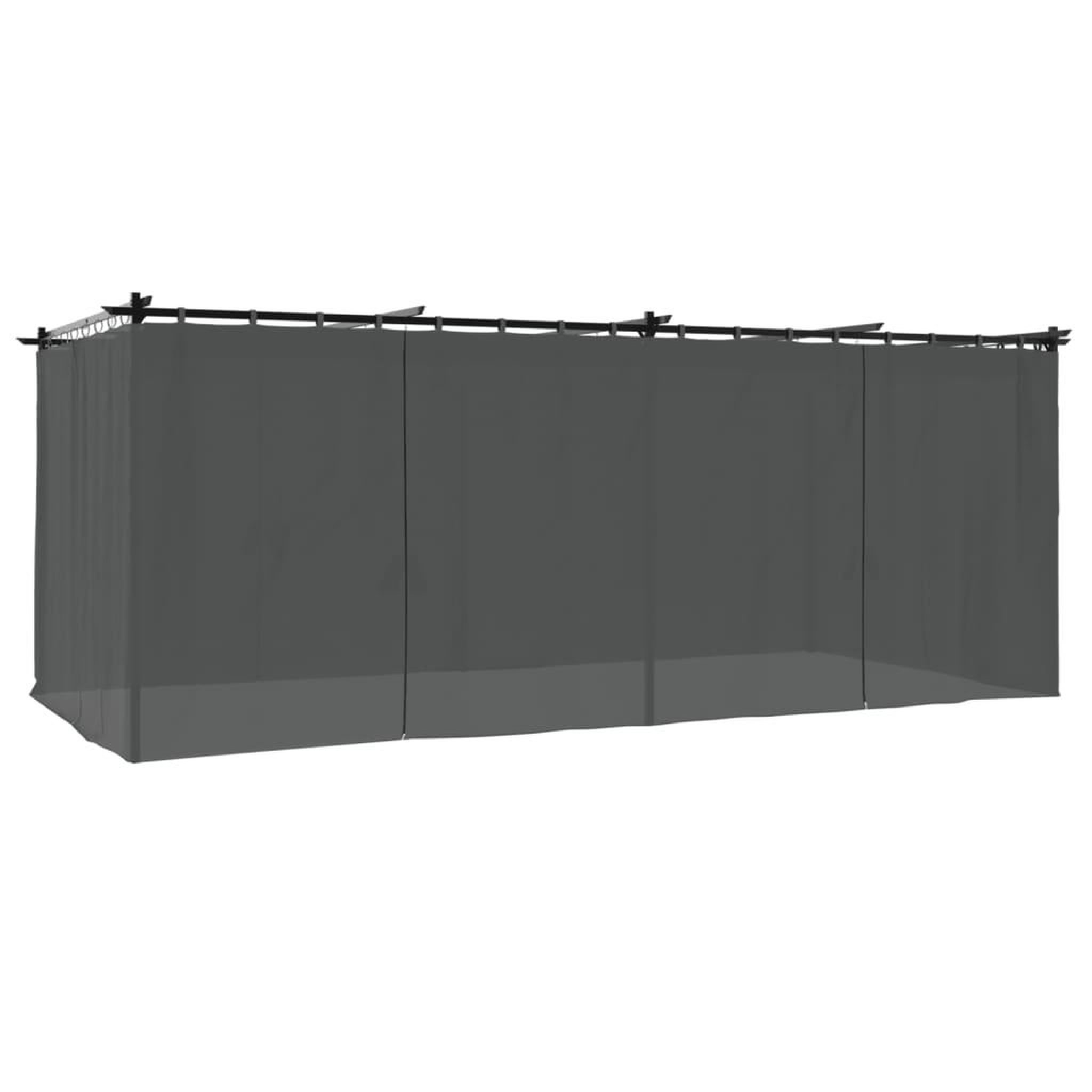 Voir la diapositive 2 : VIDAXL Tonnelle avec rideaux anthracite 6x3 m acier
