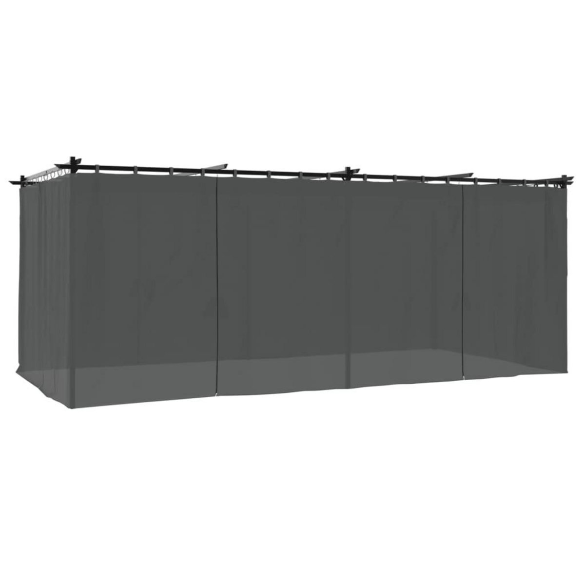 VIDAXL Tonnelle avec rideaux anthracite 6x3 m acier
