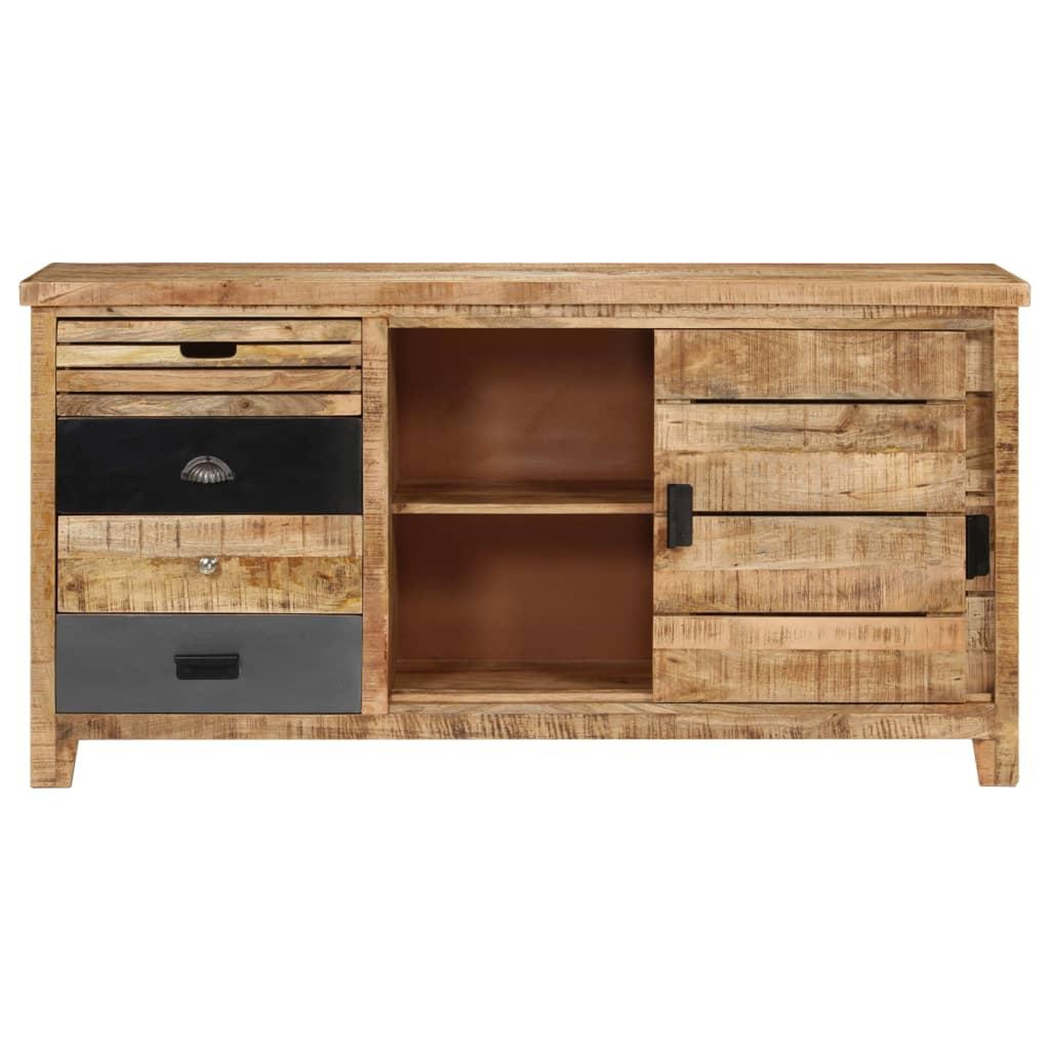 Voir la diapositive 3 : VIDAXL Buffet Bois de manguier solide 160x40x80 cm