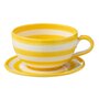 Voir la diapositive 1 : Paris Prix Tasse Avec Sous-Tasse en Céramique  Granada Rayure  50cl Jaune