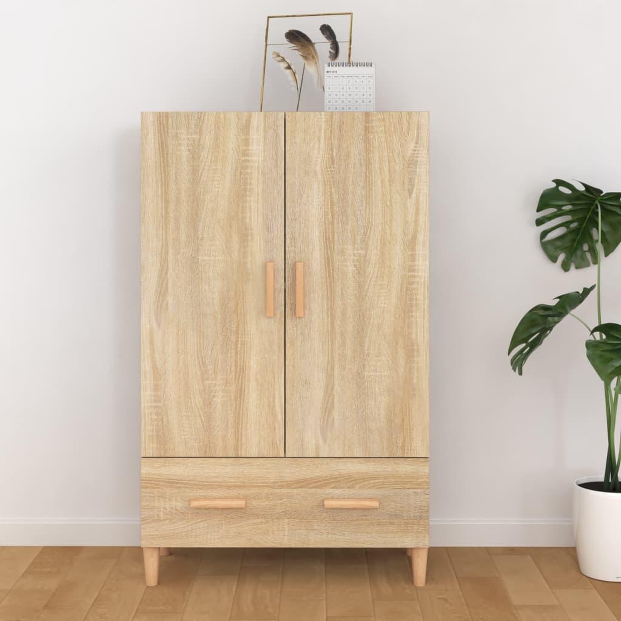 Voir la diapositive 1 : VIDAXL Buffet haut Chene sonoma 70x31x115 cm Bois d'ingenierie