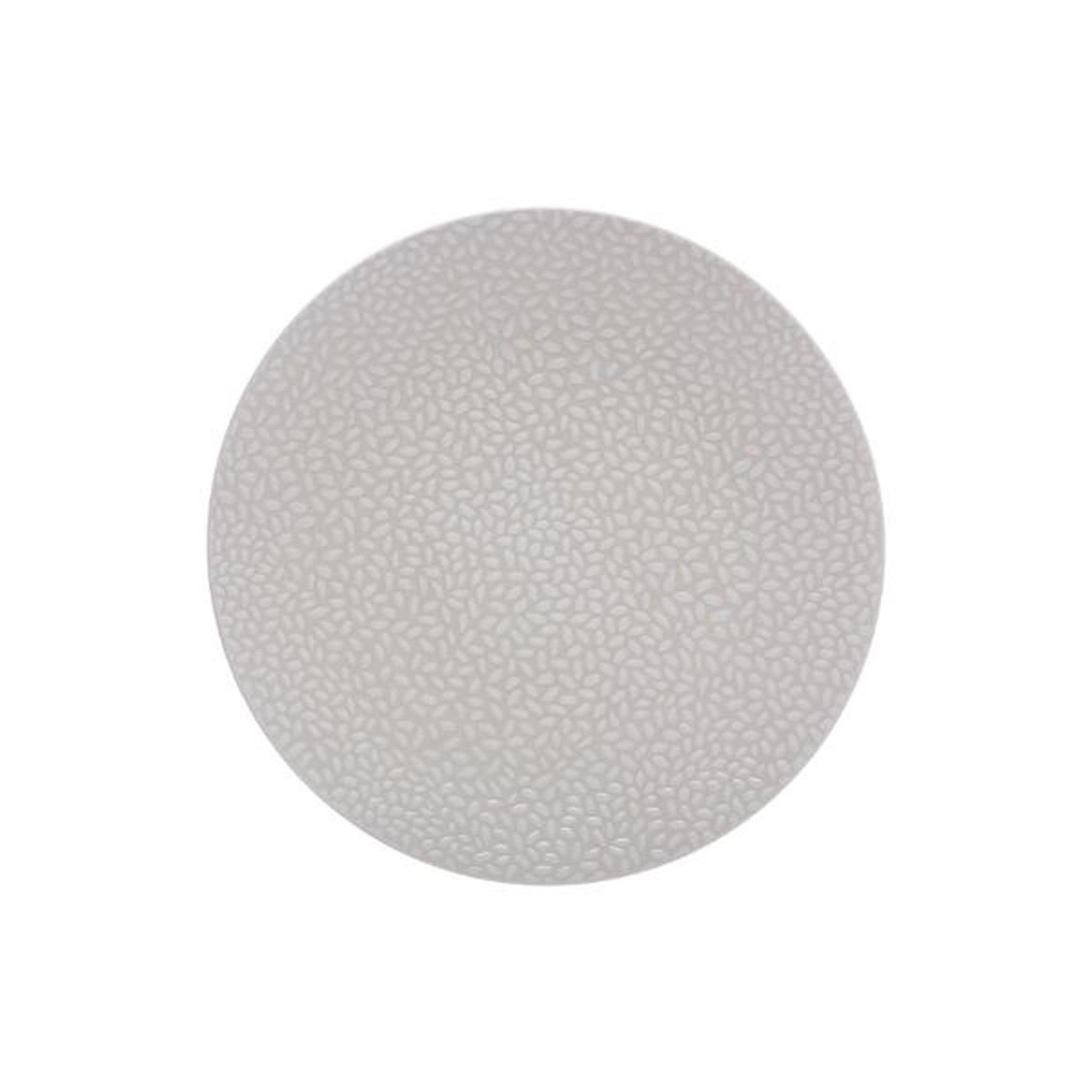 SECRET DE GOURMET Lot de 6 Assiettes Plates  Pétales  27cm Gris