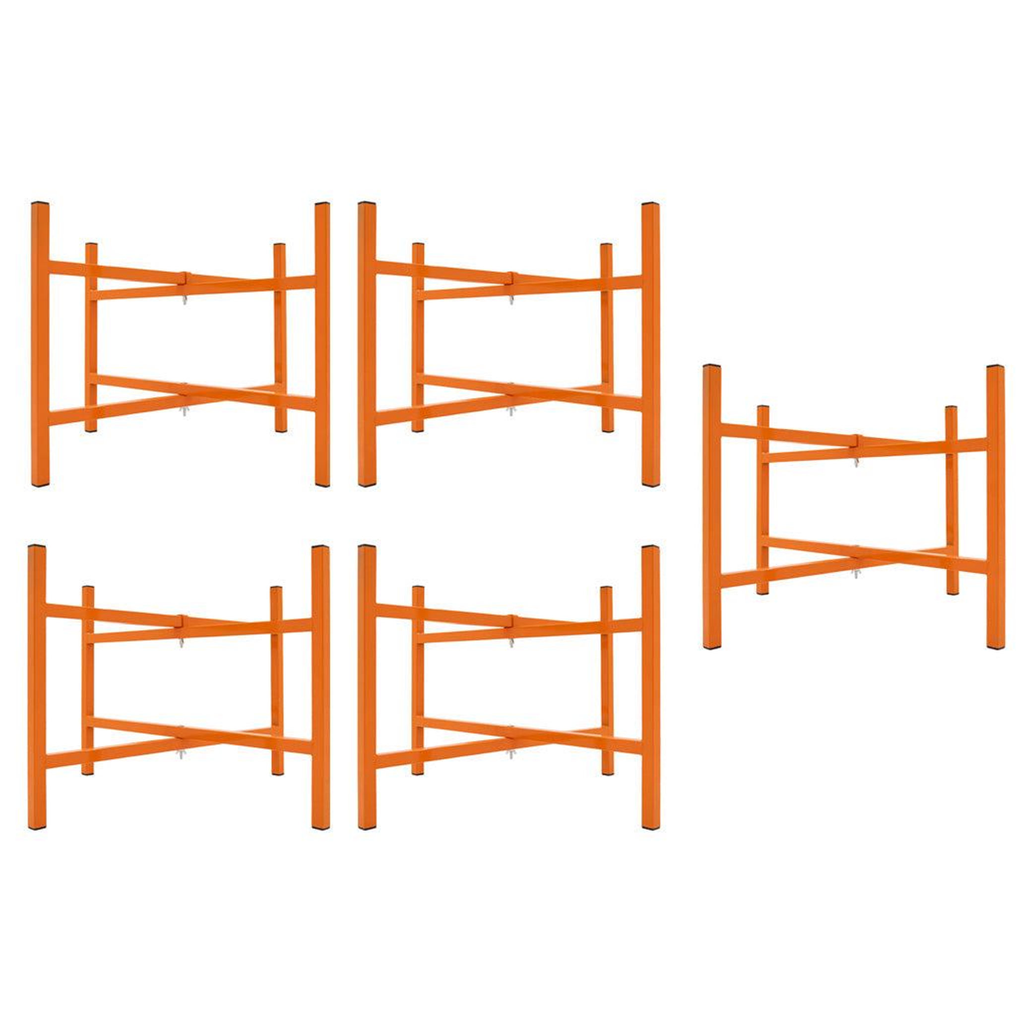 Voir la diapositive 3 : MONSTERSHOP Lot de 4 tréteaux de maçon & 5 supports en x (500 mm)