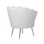 Voir la diapositive 4 : Habitat et Jardin Fauteuil bouclette  Floria  - 75 x 68 x 77,5 cm -  Blanc