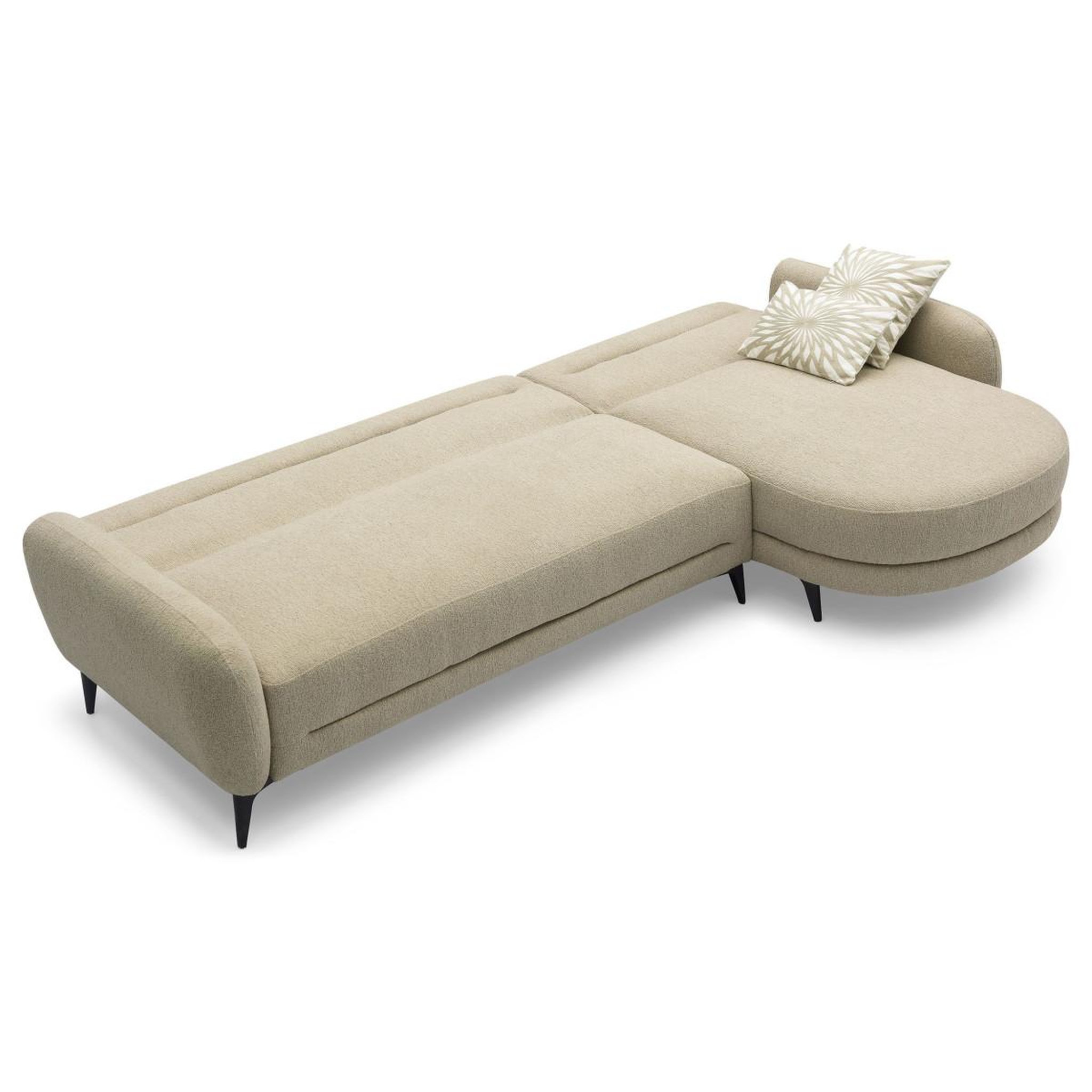 Voir la diapositive 5 : Paris Prix Canapé d'angle convertible  milan  283cm taupe