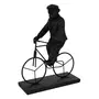 Paris Prix Statuette Déco  Singe Vélo  33cm Noir