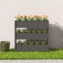Voir la diapositive 3 : VIDAXL Jardiniere Gris 112x25x104,5 cm Bois massif de pin