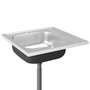 Voir la diapositive 2 : VIDAXL Jeu d'evier de cuisine et egouttoir argente 600x600x155 mm inox