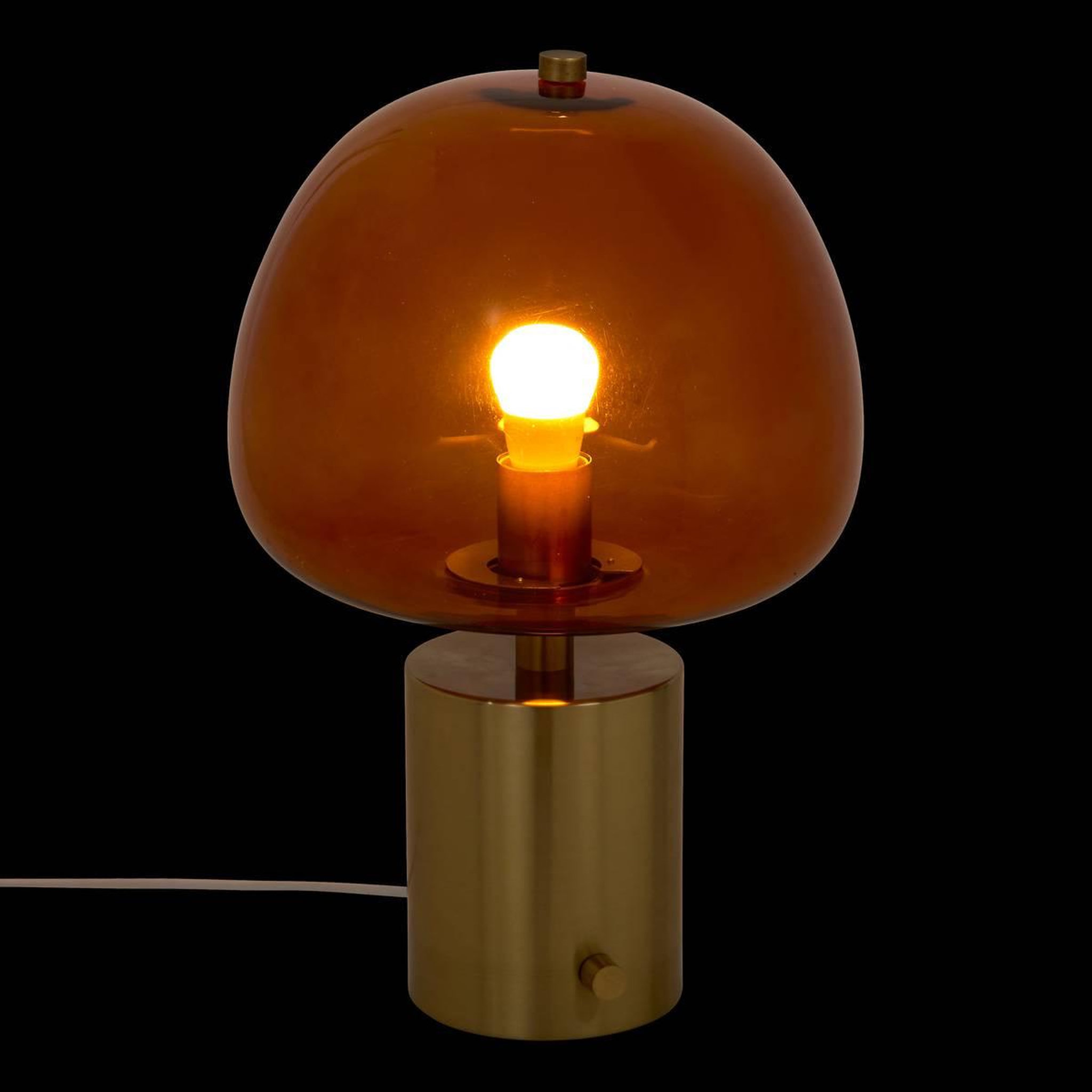 Voir la diapositive 4 : ATMOSPHERA Lampe à Poser en Verre  Elie  41cm Ambre