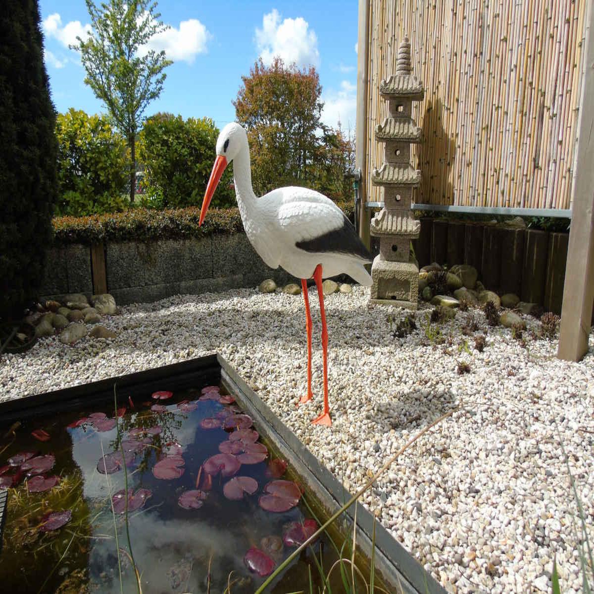 Voir la diapositive 3 : Ubbink Cigogne décoratif en plastique 88 cm de hauteur - ubbink