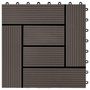 Voir la diapositive 5 : VIDAXL Carreau de terrasse 11 pcs WPC 30 x 30 cm 1 m^2 Marron fonce