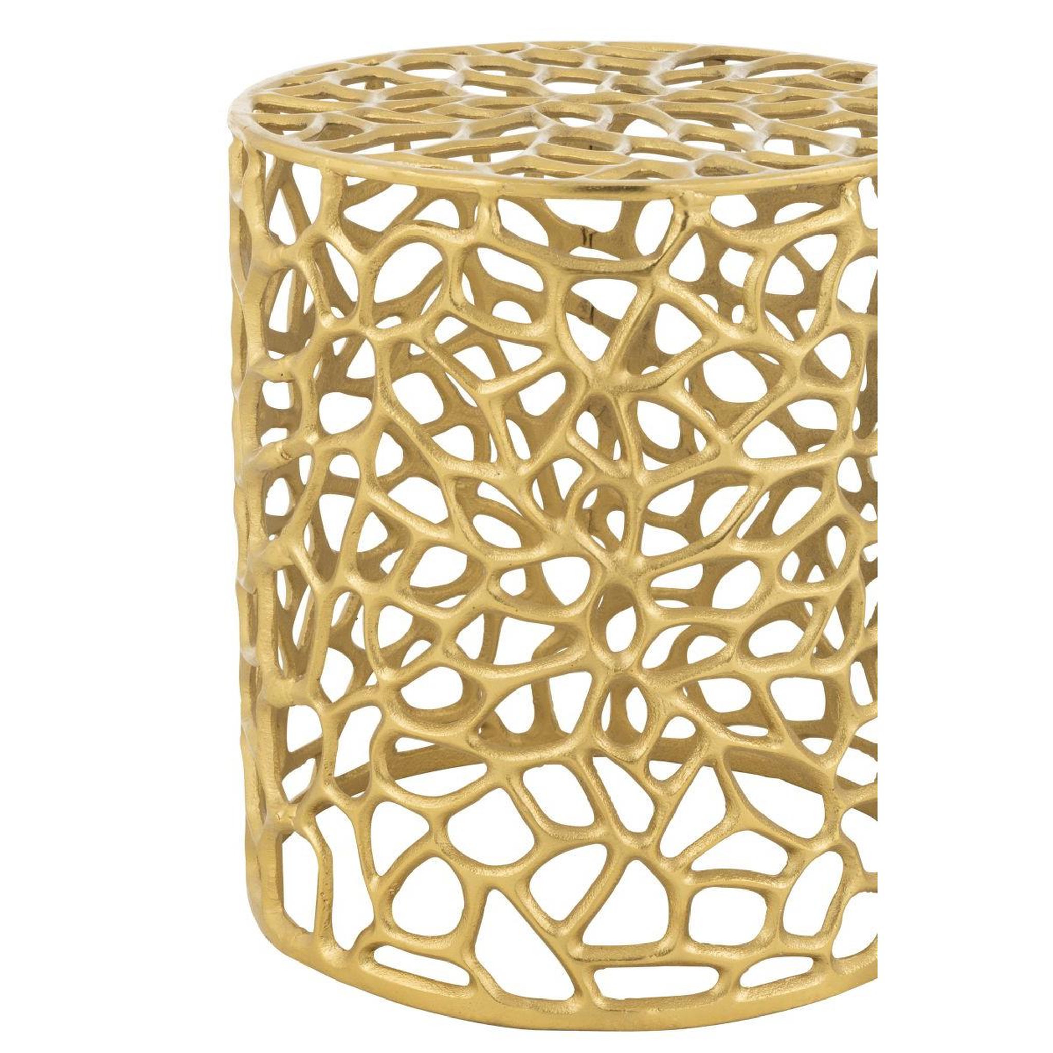 Voir la diapositive 2 : J-LINE Tabouret en métal  cecelia  38cm doré