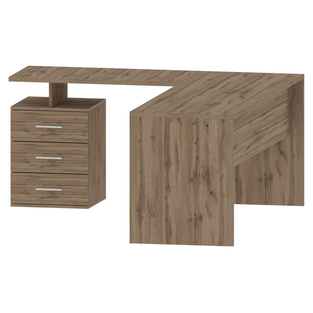 Bureau d'angle droit 3 tiroirs 180 cm VASTO