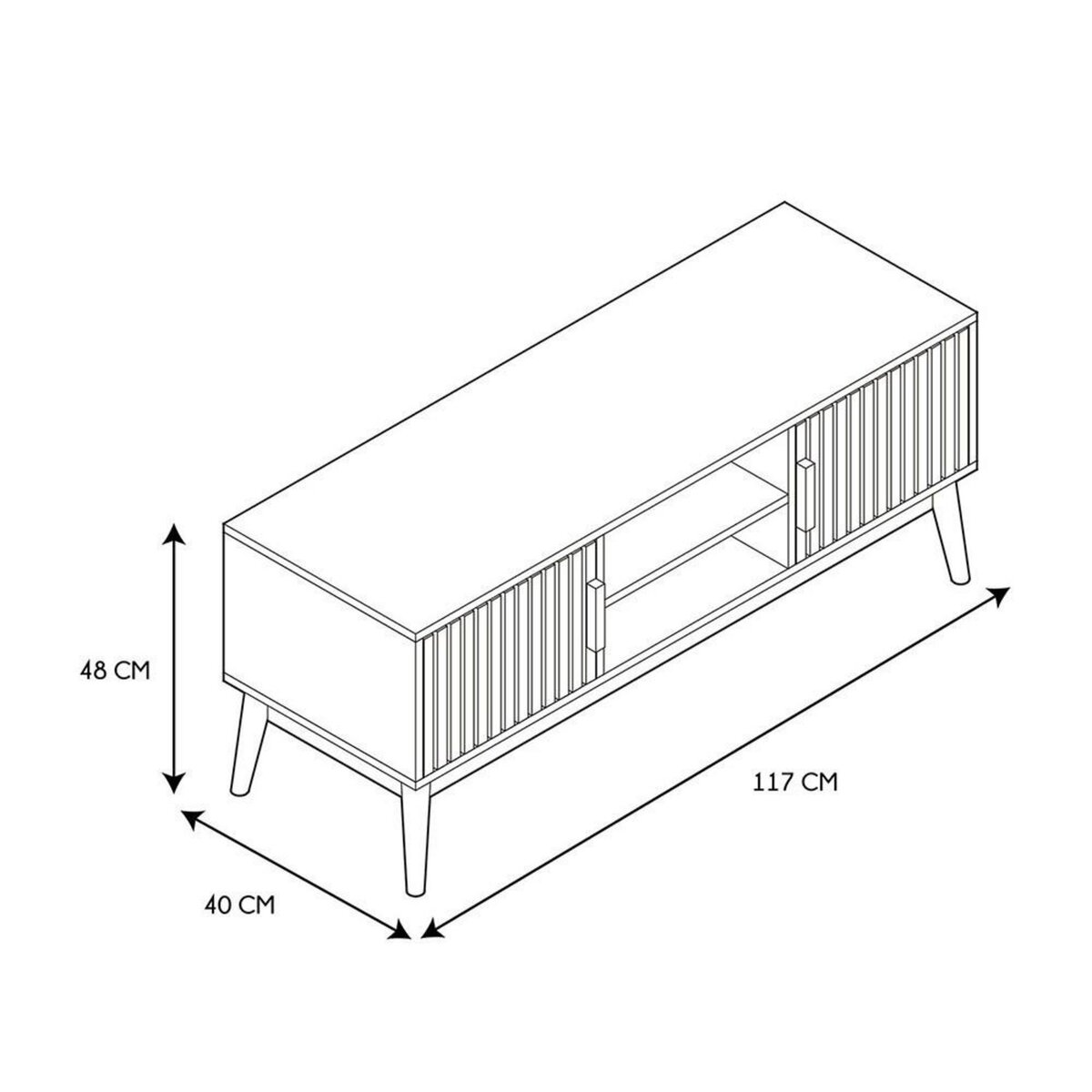 The Home Deco Factory Meuble TV Klaus