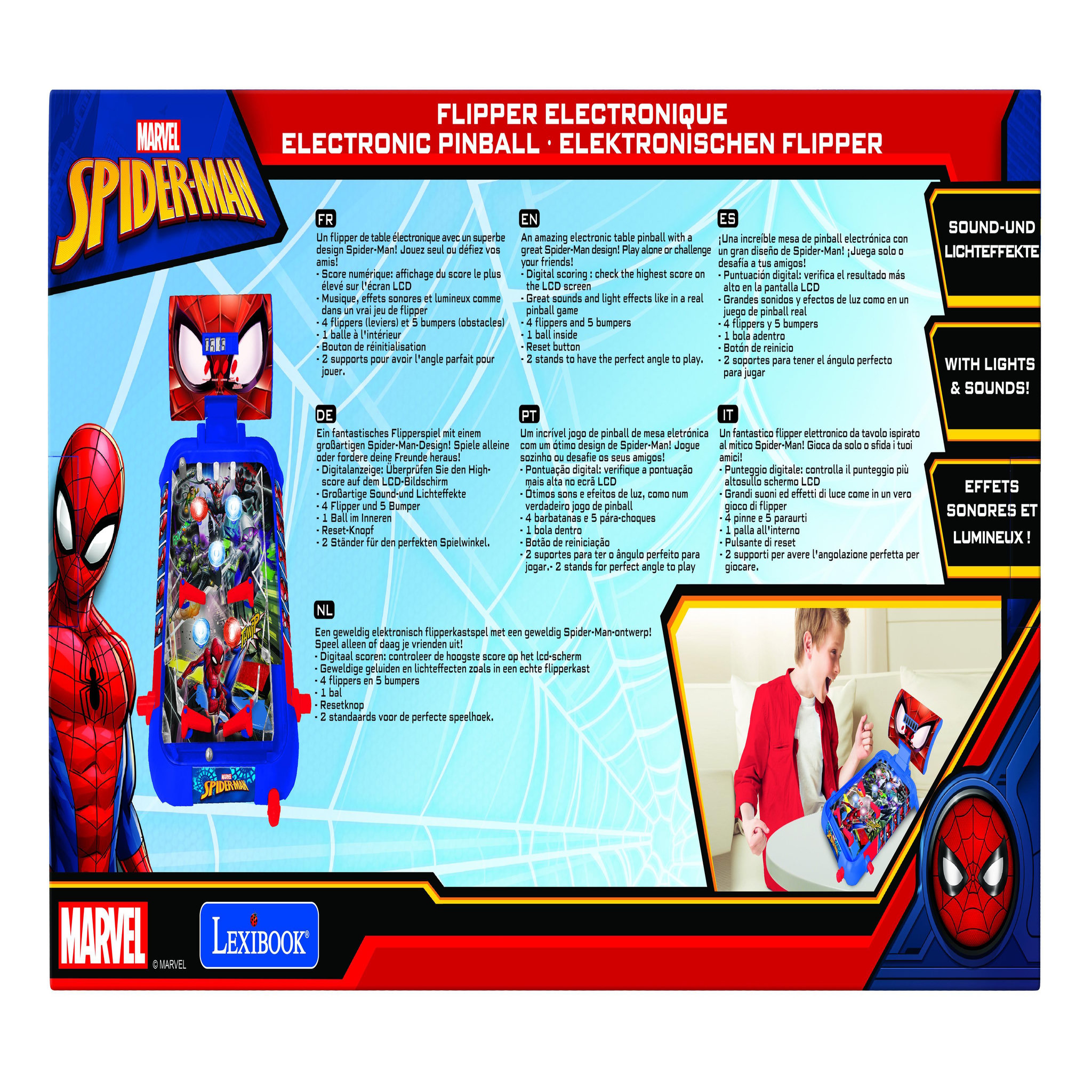Voir la diapositive 6 : Lexibook Flipper électronique de table Spiderman